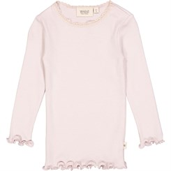 Wheat Rib T-Shirt Lace LS - Soft Lilac